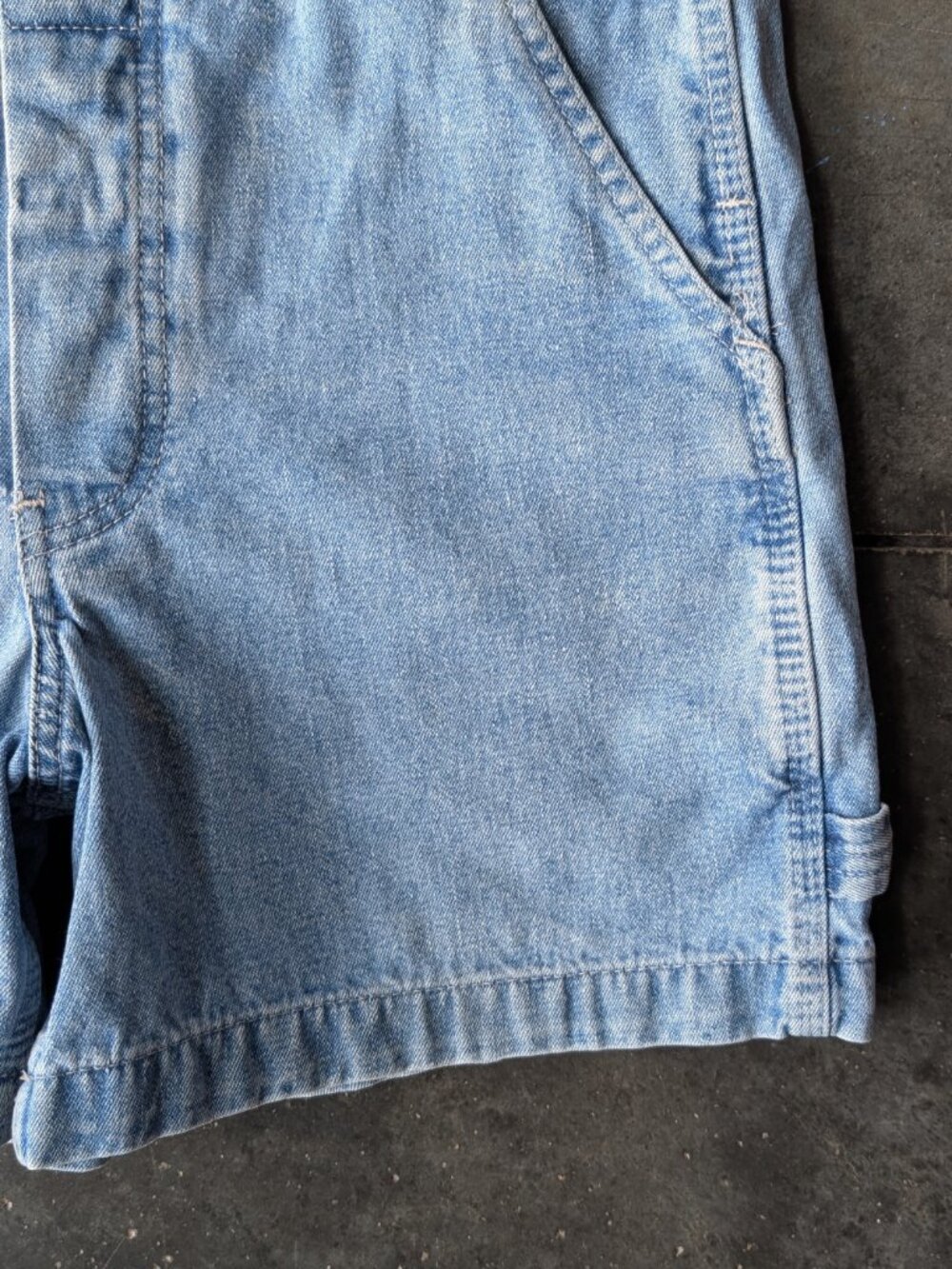 Vintage Lee Riveted Dungarees Blue Denim Bib Overalls Shortalls - Picture 6 of 11